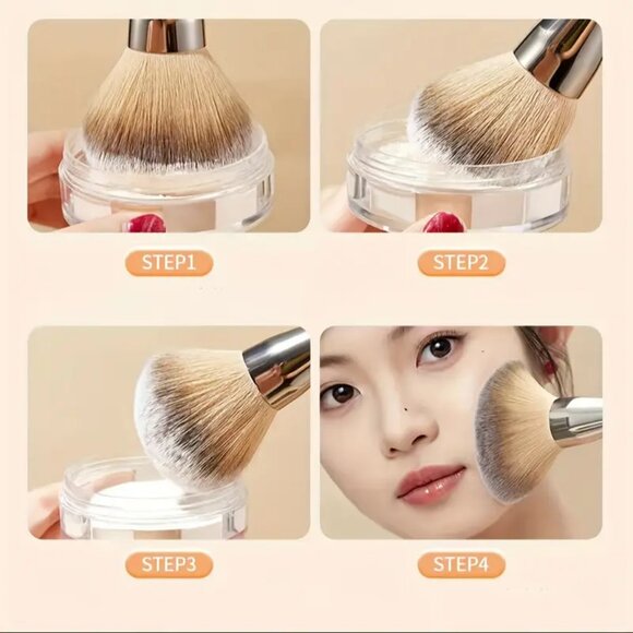 7-Piece Professional Soft Nylon Oval Makeup Brush Premium Large Set - Picture 5 of 7